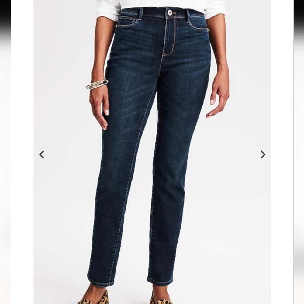 Classic Blue Women's Jeans Authentic-Fit Slim-Leg Jeans Size 14